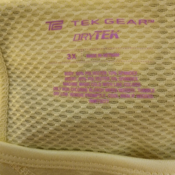 TEK GEAR Buttery Yellow Long Sleeve Tee - Picture 3 of 3